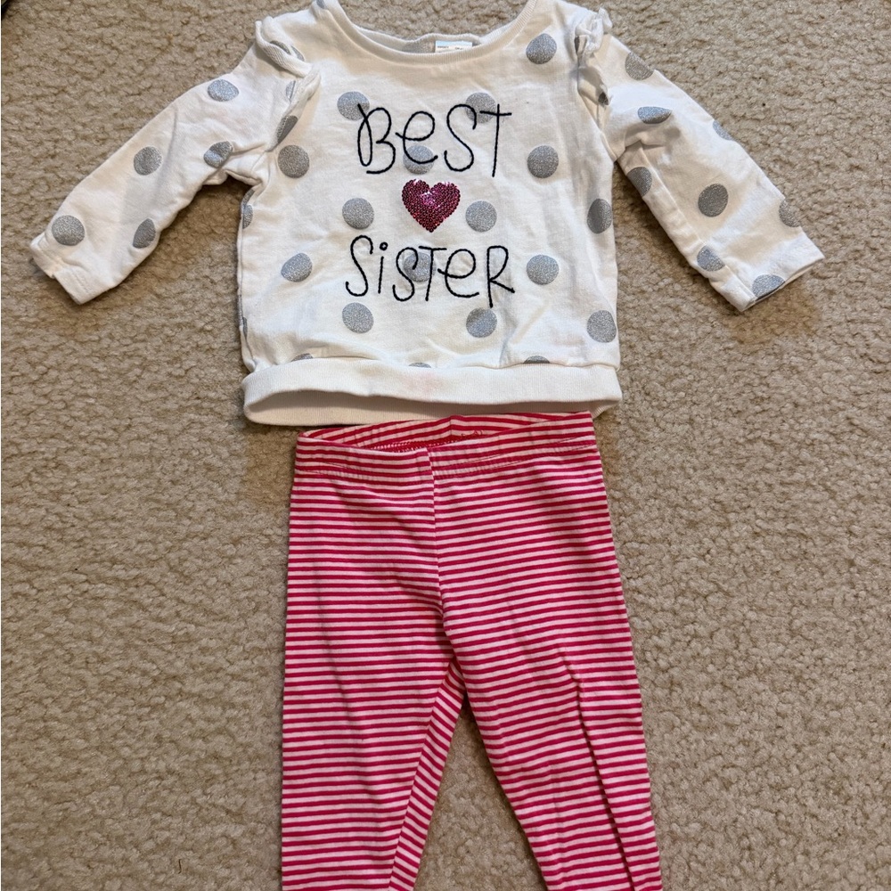 Carter's White and Pink Kids Matching Set